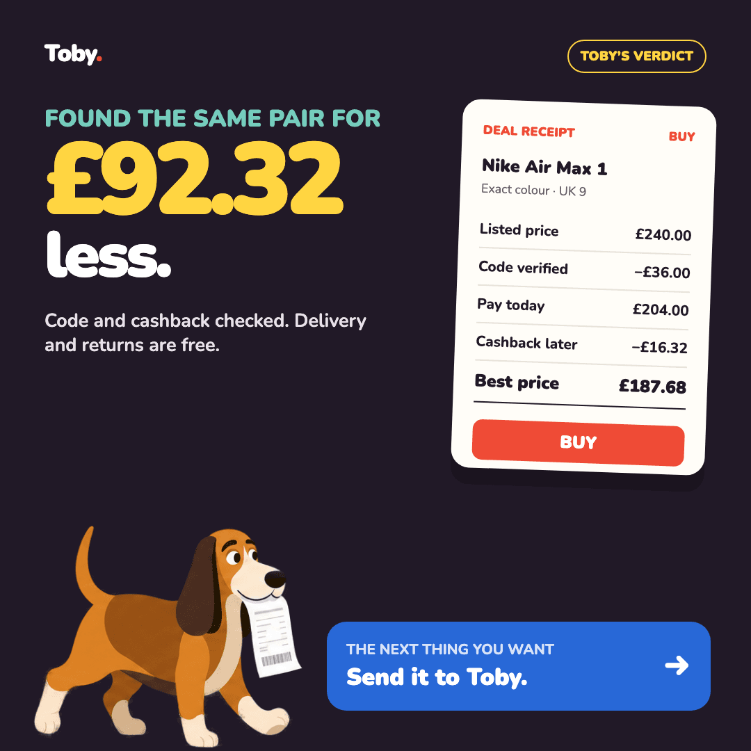 Toby campaign concept showing a deal verdict