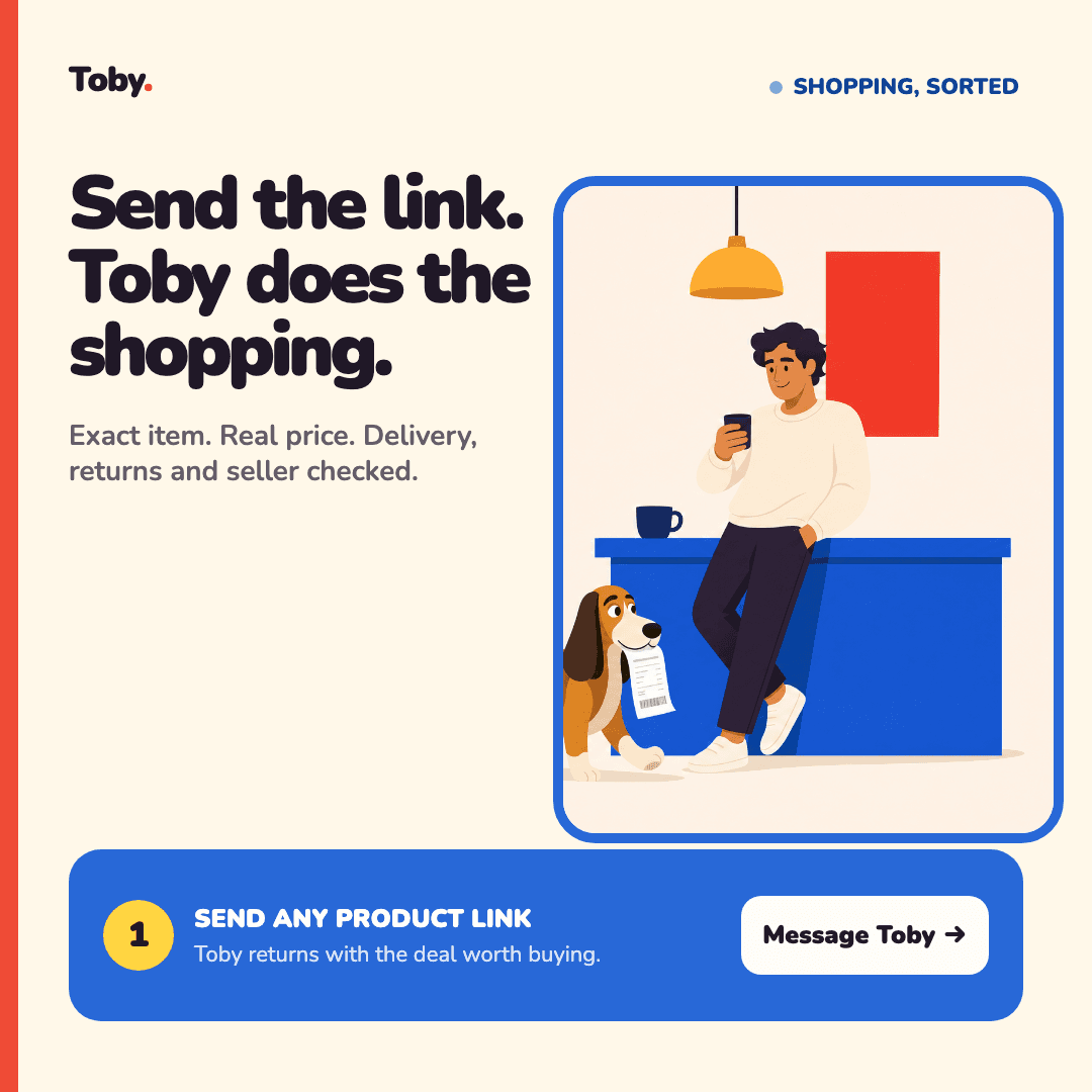 Toby campaign concept showing the send-the-link message